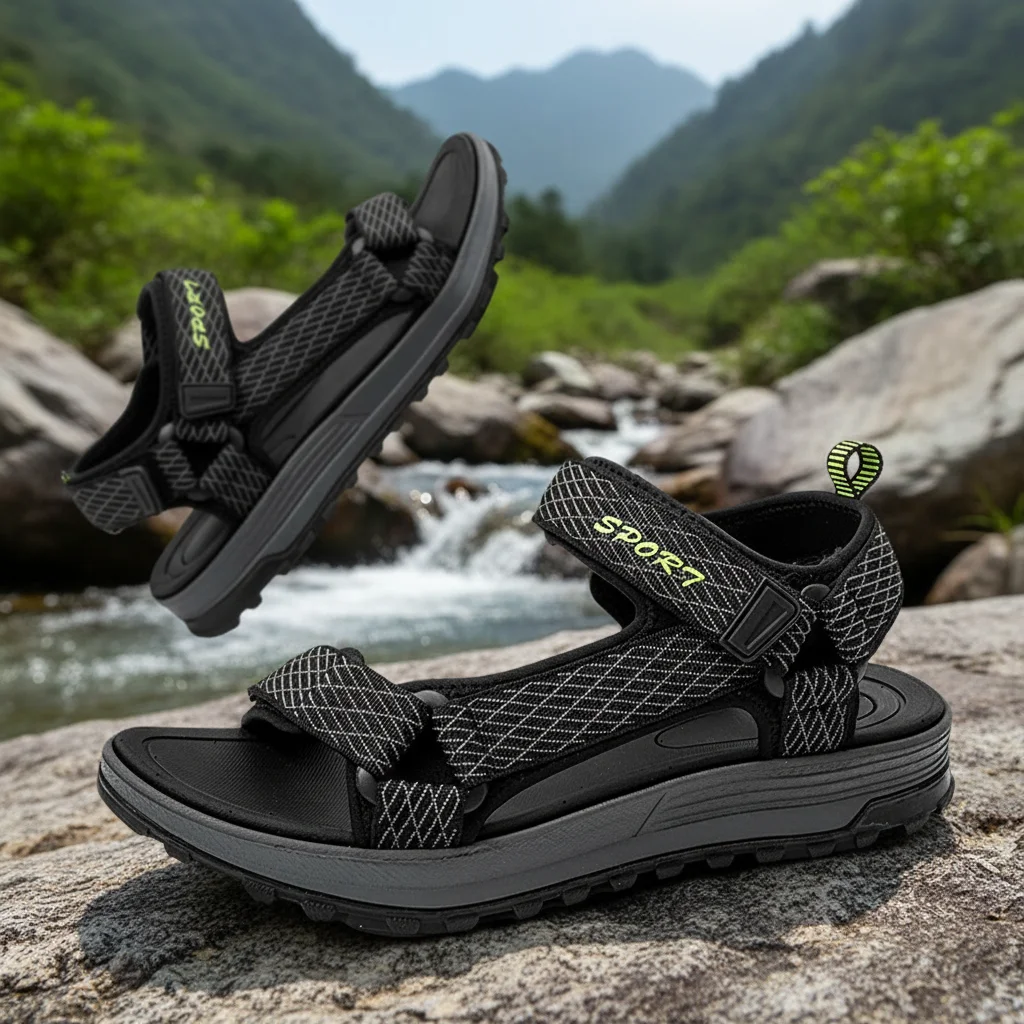 Men Lightweight Summer Sandals Casual Comfortable Outdoor Beach Vacation Breathable Slip On New Holiday Travel Easy Fit Perfect
