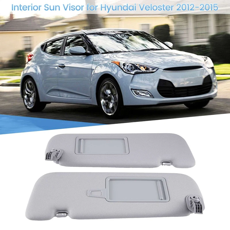 Car Sunshield Sunvisor With Mirror Interior Sun Visor For Hyundai Veloster 2012-2015 852102V130TX 852202V140TX Replacement