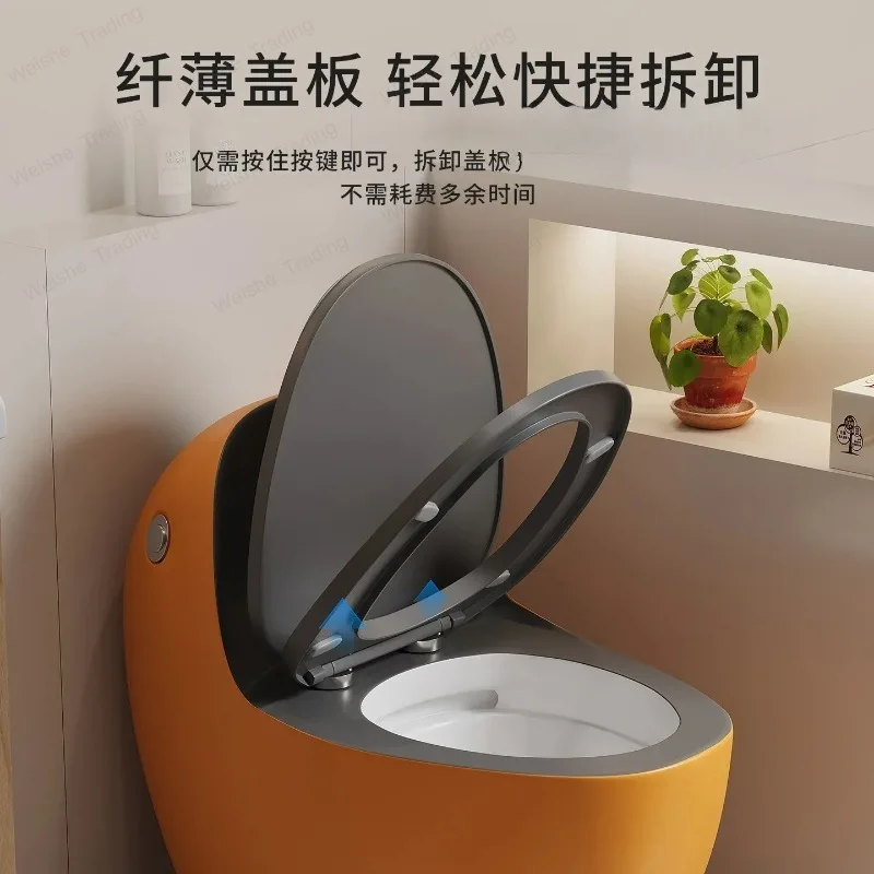 NEW Toilet household bathroom flush toilet super dazzling siphon toilet simple small apartment color