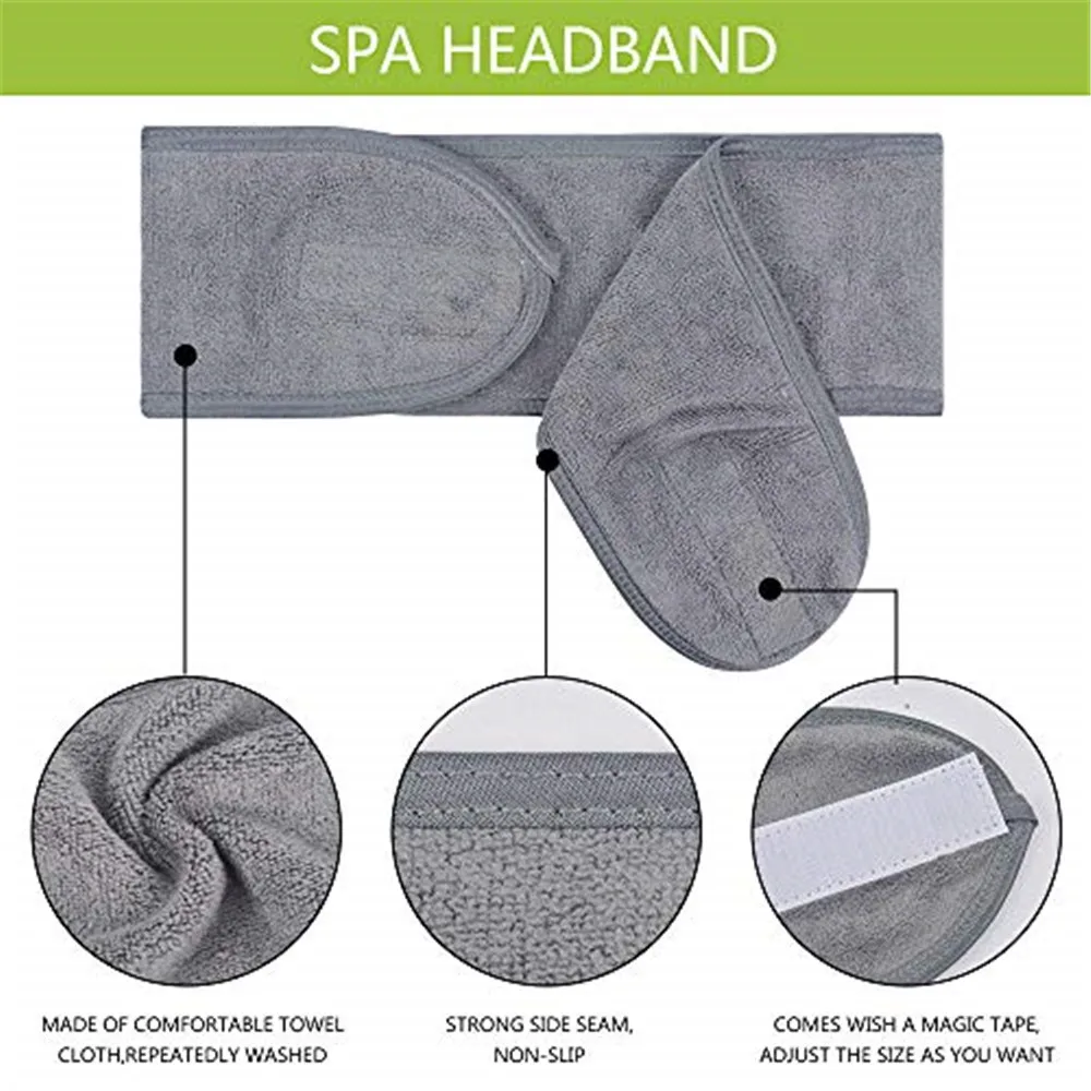 Acessórios de ioga bonés faciais cosméticos faixa de cabeça ajustável tiara turbante turbante maquiagem faixa de cabelo