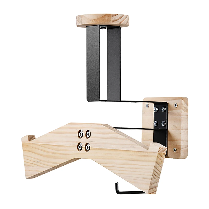 Helm Rek Wandmontage Motorfiets Helm Houder Houten Fietshelm Display Hanger Met Haken All-In-One Helm Sleutelrek