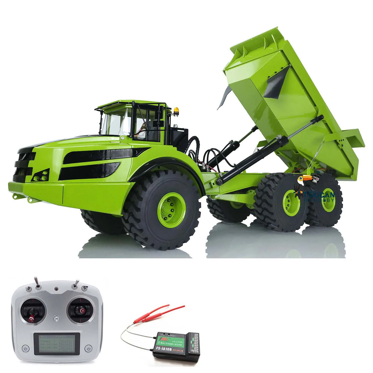 XDRC 6X6 1/14 RC Hydraulic Articulated Truck Radio Control Dumper Model Servo Motor ESC Assembled and Painted Toys Gift TH21416