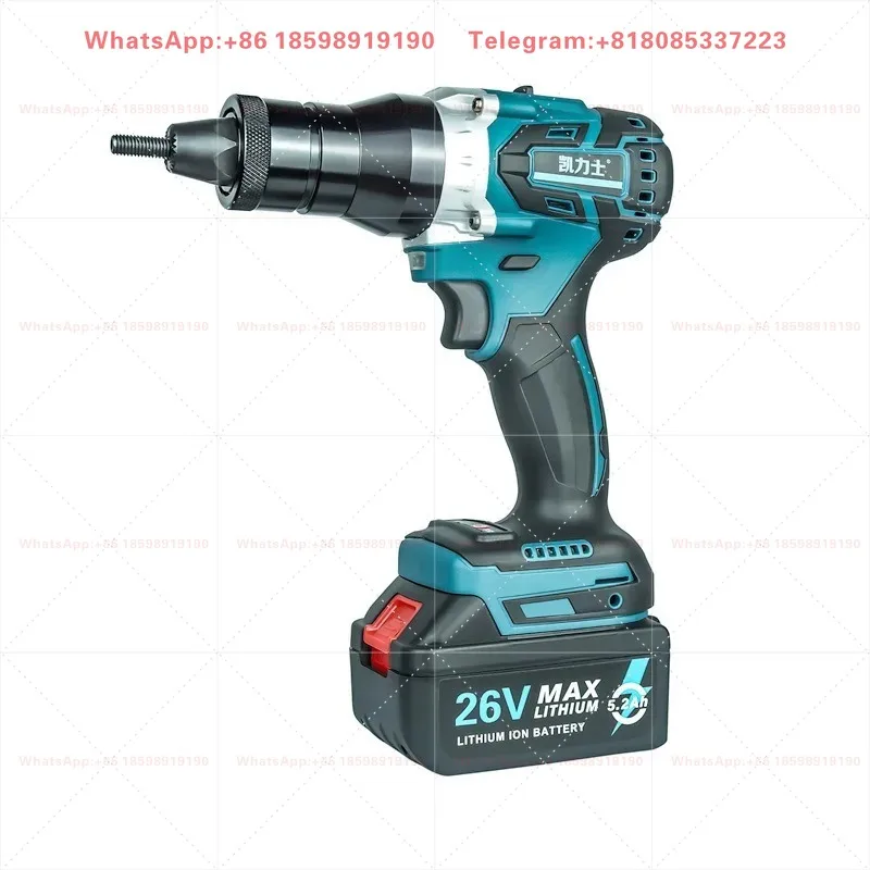High Power M3-M12 Brushless Full Automatic Cordless Lithium Blind Nut Riveter Portable Electric Pull Screw Nut Tool Kit