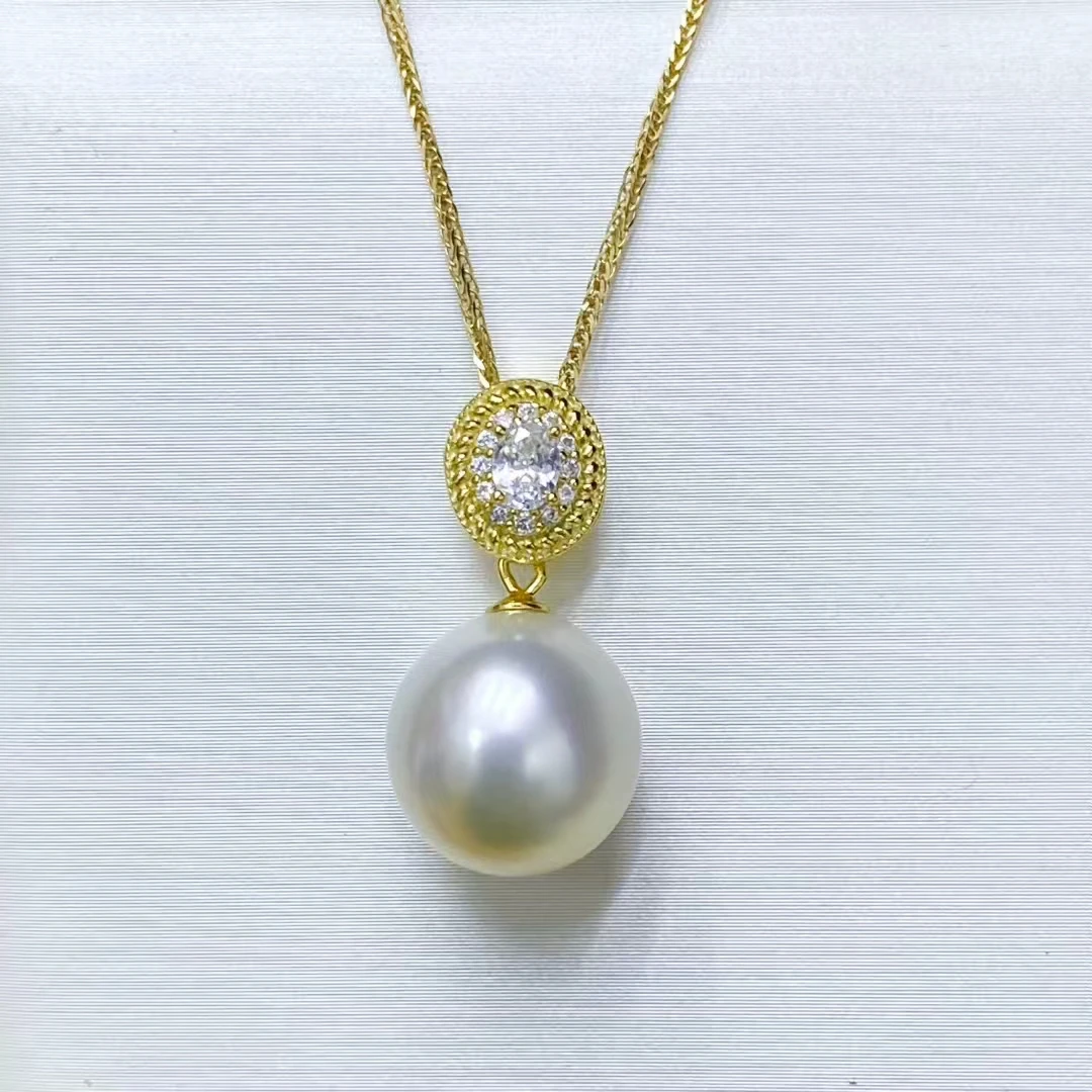 

S925 Sterling Silver Pendant Mount Base Mountings Findings Parts Fittings Accessories for 9-12mm Pearls 10pcs/lot