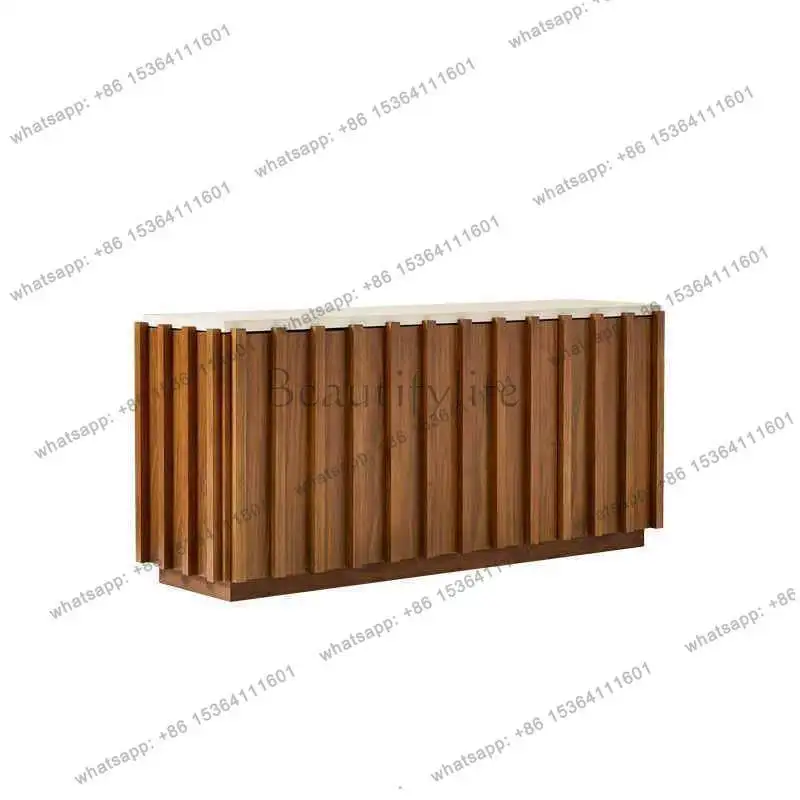 Medieval style solid wood bedroom dining room dining side cabinet wabi sandy wind storage cabinet