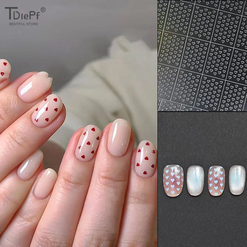 1 Sheet Nail Art Hollow Out Sticker Star Butterfly Love Adhesive Template Stamp Stickers Nail Art Decoration Charm Nail Decals