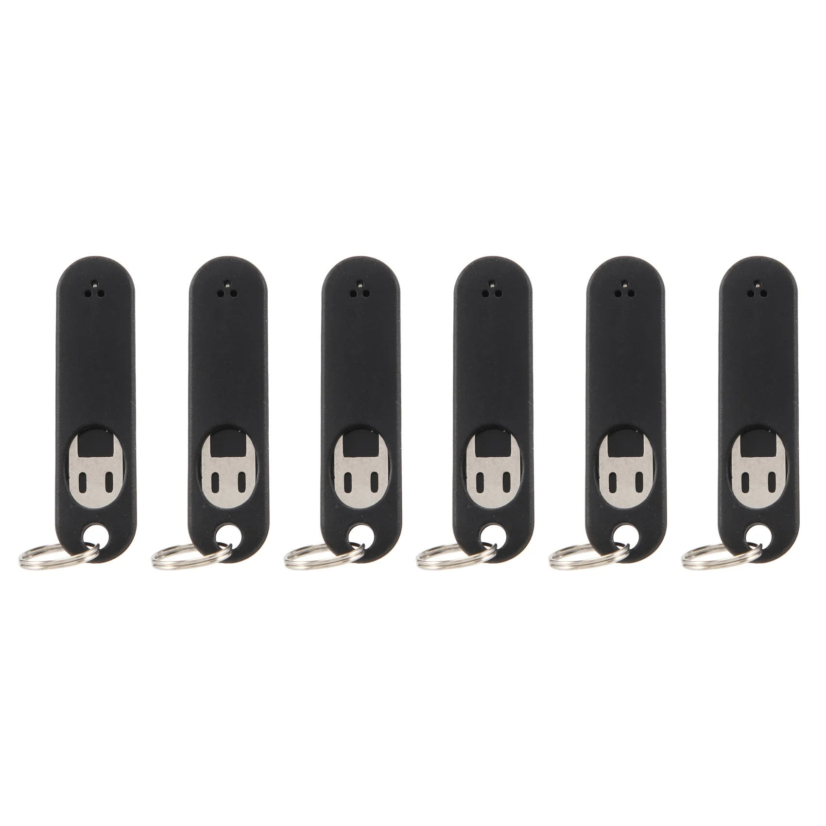 6Pcs SIM Card Removal Tool-Sim Card Tray Pin Eject Removal Tool Needle Opener Ejector,with Removable Key Chain,Black