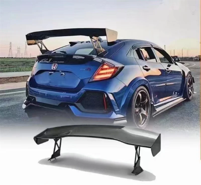 For Honda Civic FK4 FK7 FK8 TypR 5 Door Hatchback 2016-2021 High Quality Real Carbon Fiber Car Rear Wing Trunk Lip Spoiler