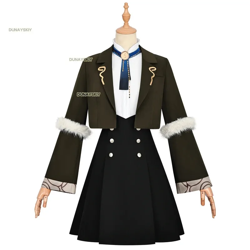 Jogo arknights lappland cosplay traje uniforme escolar vestidos casuais terno peruca acessório anime rpg vestidos femininos
