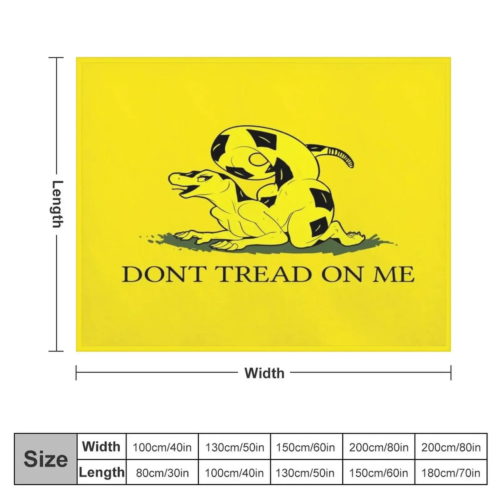 Gadsden Snake Throw Blanket Loose Soft Beds Sleeping Bag Blankets