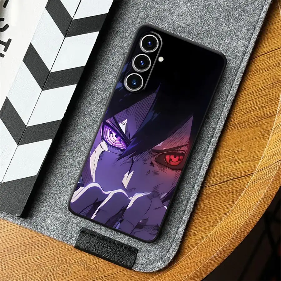 Uchiha Sasuke حافظة رائعة لهاتف سامسونج جالاكسي A24 A55 A35 A25 A71 A23 A53 A41 A22 A52 A32 A26 A72 A36 A51 A73 هاتف ناعم أسود #6