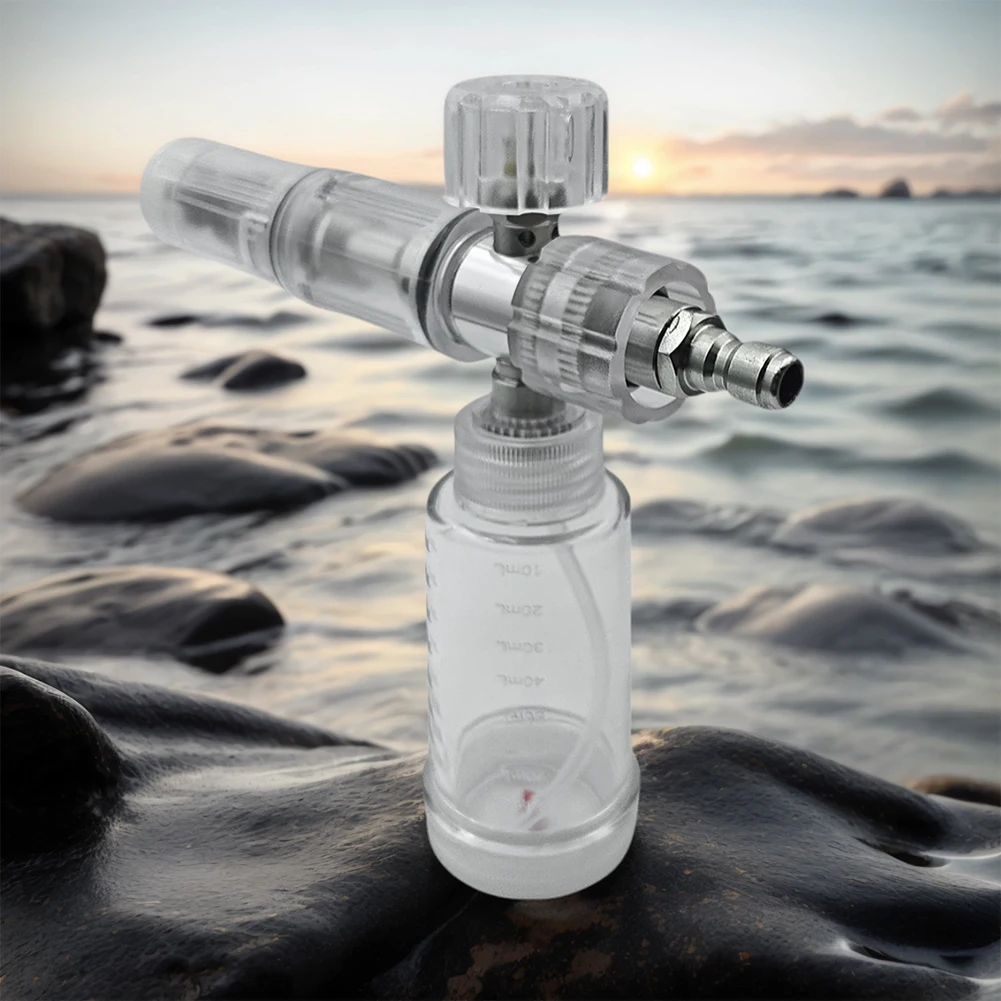 

100ml Liquid Foam Sprayer Adjustable 4500PSI Pressure Washer Gun with 1/4 Inch Quick Connector Foam Spray Pot for Car Wash