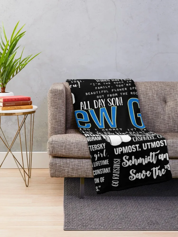 New Girl Memorable Quotes White Font Throw Blanket Soft Sofa Throw Weighted Blankets