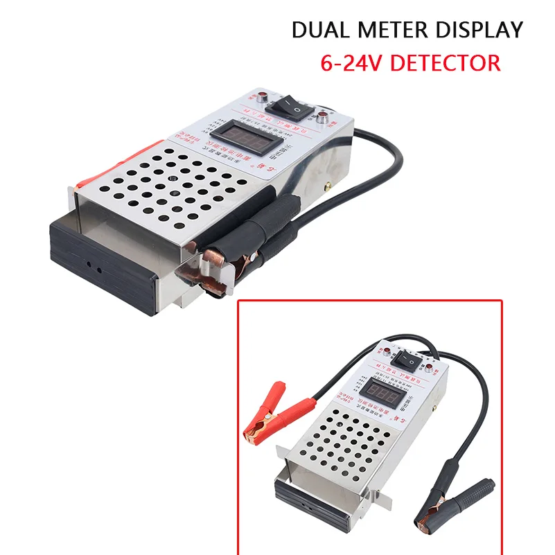 

For 6-24V detector Car Battery Tester High Accuracy Automotive Lead Acid Battery Load Analyzer Iron Charging System Test Tool