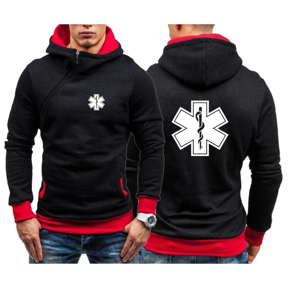 

EMT Emergency Ambulance 2024 New Spring Autumn Men Harajuku Fashion Comfortable Casual Sweatshirt Five-Color Hoodies Tops