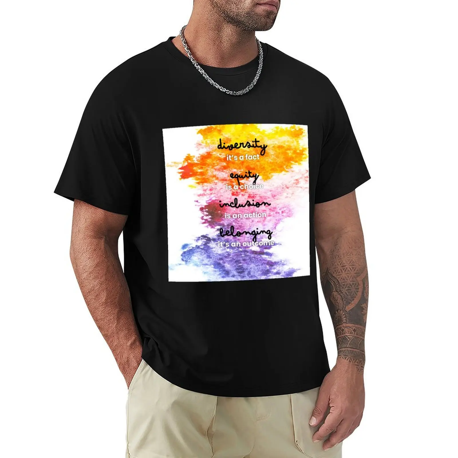 La vérité sur la diversité, l'équité, l'inclusion et la sensibilité aux autres, T-shirt décontracté à coupe ample pour l'été
