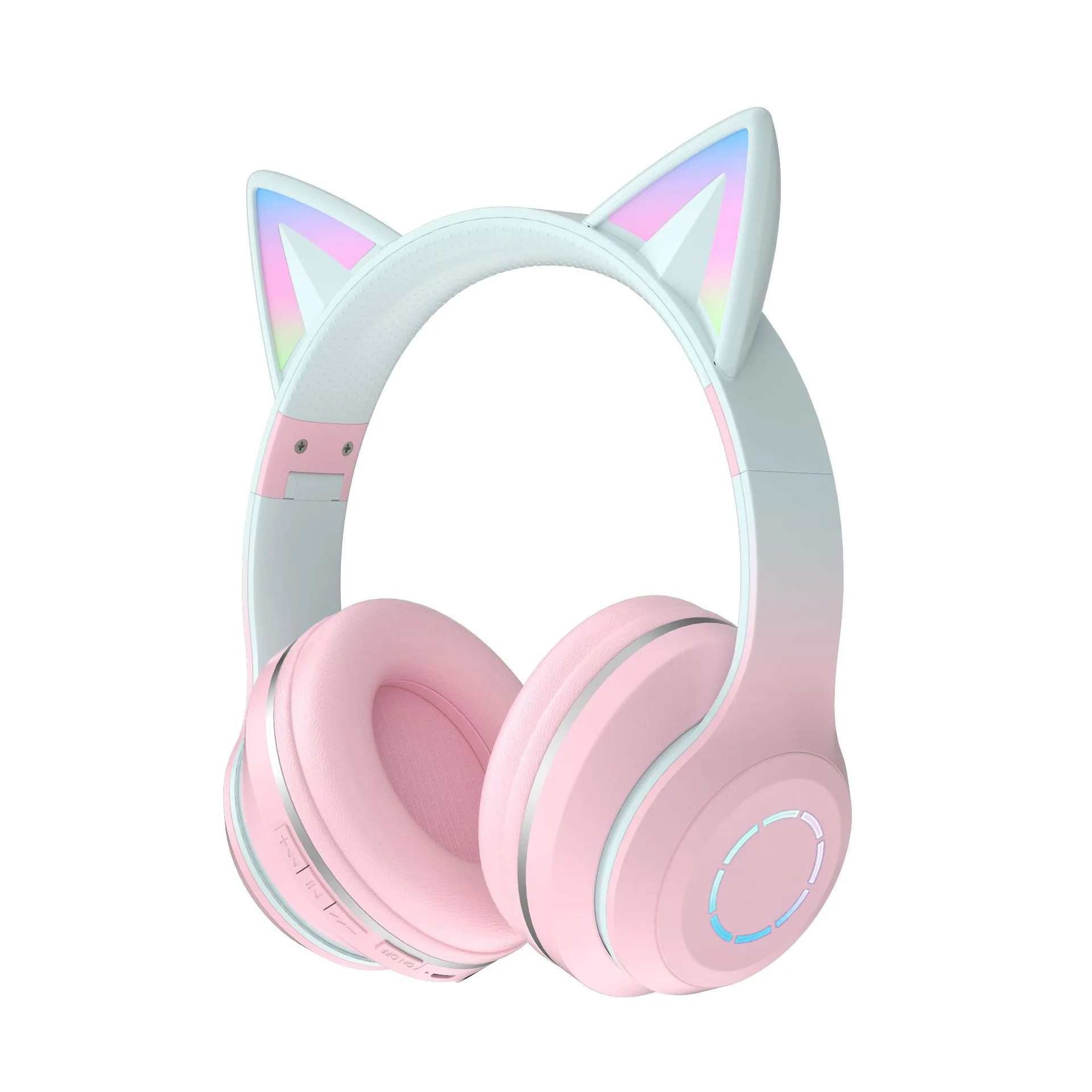 Luminous Bluetooth Headset, Wireless Headset, Esports Game Cat Ears Listening To Music Learning Online Class Call Headset