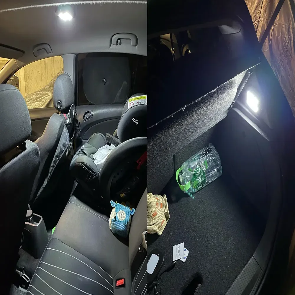 Night Light Room 10Led Bulbs DC 5V Roof Auto Interior Dome Reading Touch USB Charging Atmosphere Decoration White Lighting Lamps