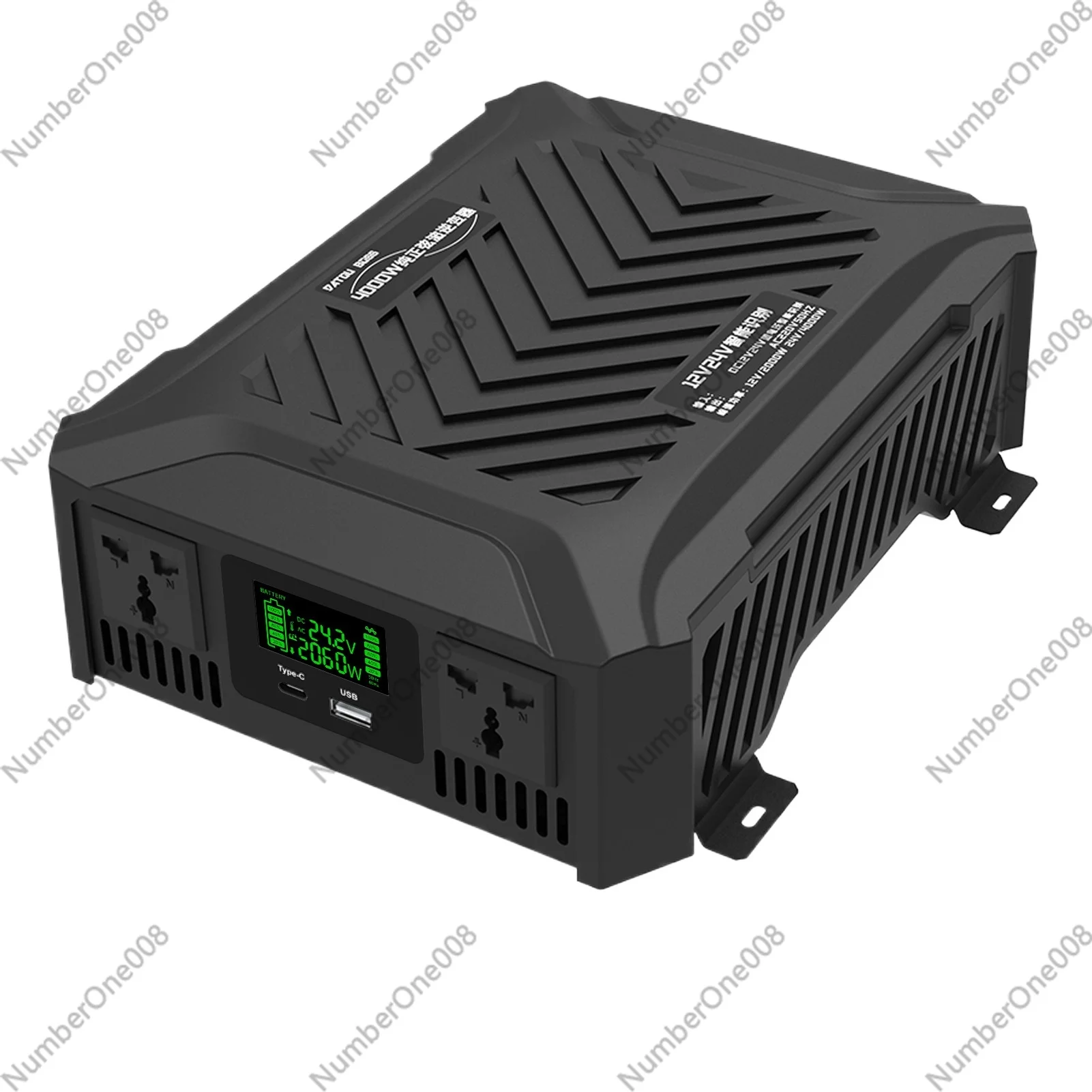 4000W Pure Sine Wave Power Inverter 12V 24V DC to AC 220V for Truck RV Solar