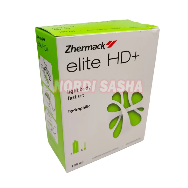 50mlX2 Tube Zhermack Elite HD+ Light Body  Fast Set Dental Lab Impression Material  Hydrophilic Alginate Moulding Materials