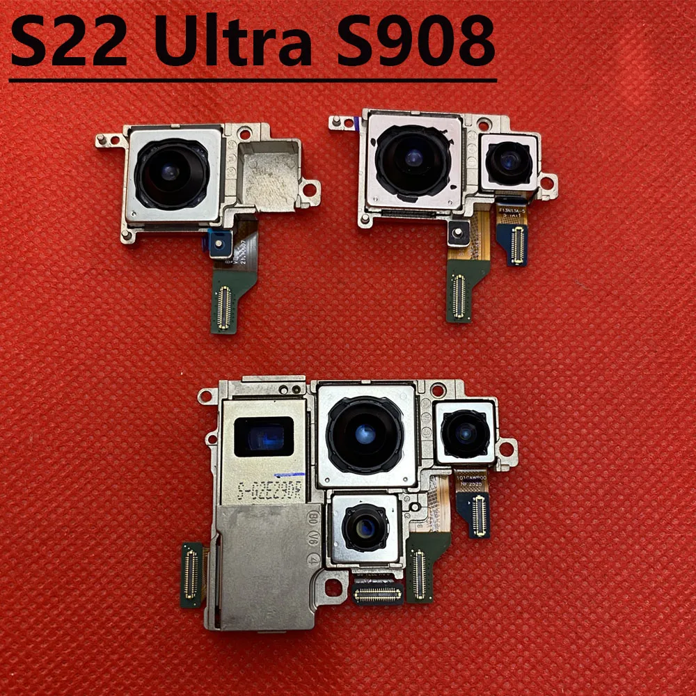 Back Rear Main Front Selfie Camera For Samsung Galaxy S22 Ultra 5G SM-S908 S908B S908U S908E S9080 S908N Wide Cameras Module