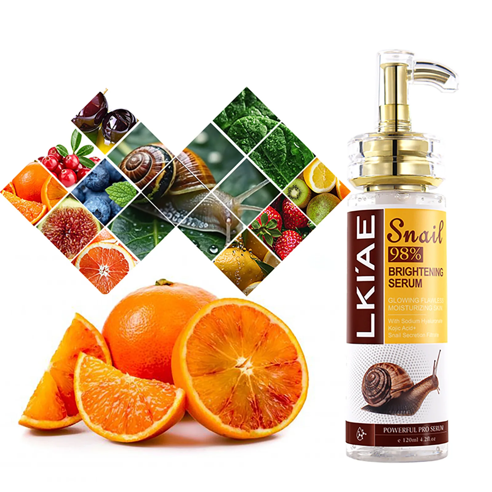 Afbeelding 7: AILKE Slak Extract Whitening Serum, Hydraterend, Verminder donkere vlekken, Rimpel, Egale huidskleur, Lightening Essence voor gezicht, lichaam