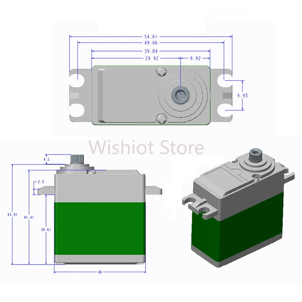 15KG 20KG 25KG 30KG 35KG Serwo cyfrowe o wysokim momencie obrotowym Pełna metalowa przekładnia 90 ° /180 ° /270 ° /360-stopniowy silnik serwo RC do robota samochodowego Baja