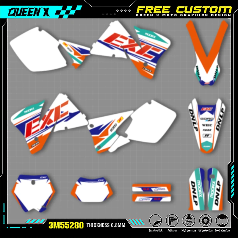 

Наклейки MX с мотоциклетной графикой QUEEN X MOTO для KTM SX SXF EXC XCW 1998, 1999, 2000, аксессуары для мотокросса 002
