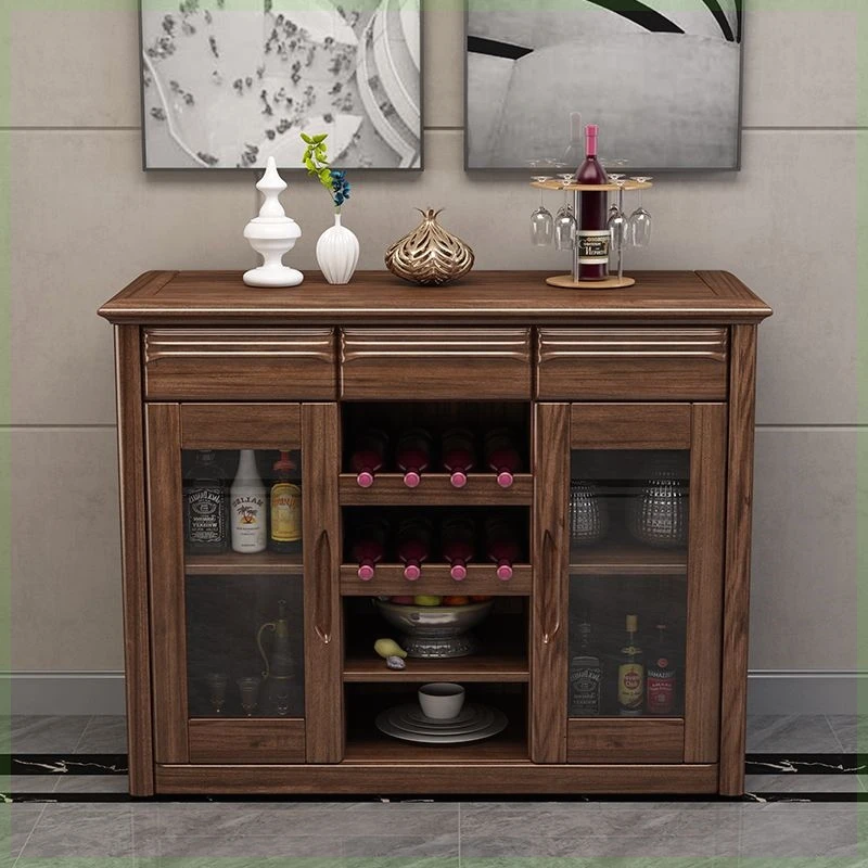 Luxury Wood Wine Cabinet Shelves Mobile Designer Modern Bar Cabinet Living Room Restaurant Placards Ouverts Trendy Furniture