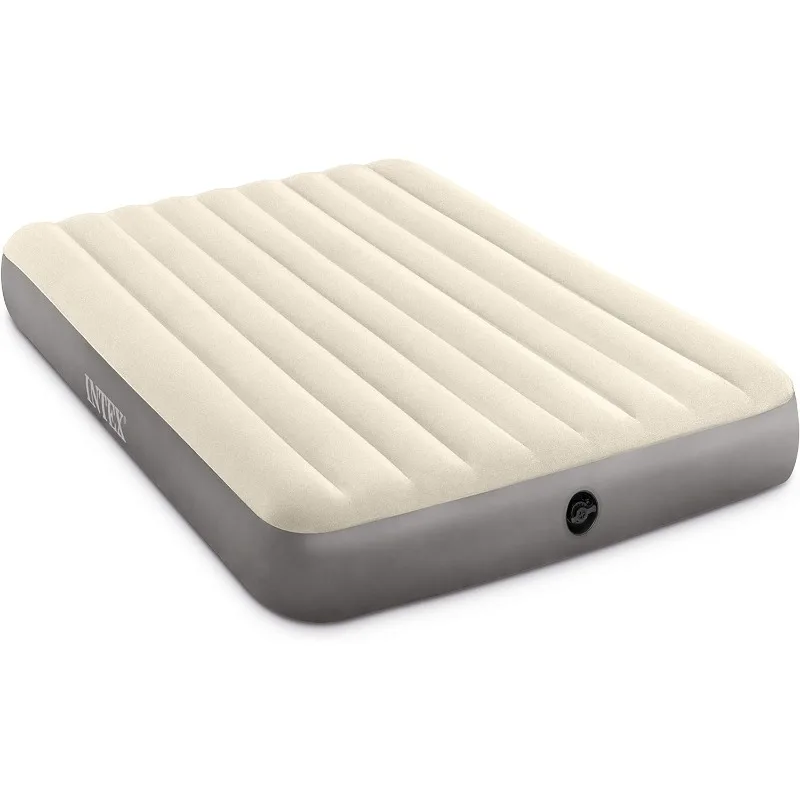 

INTEX 64103E Dura-Beam Standard Single-High Air Mattress: Fiber-Tech – Queen Size – 10in Bed Height – 600lb Weight Capacity