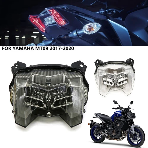 Imagen 2 del producto Luz trasera de motocicleta para Yamaha MT-09 MT09 MT 09 2017 2018 2019 2020 luz trasera LED lámpara indicadora de señal de giro de advertencia trasera