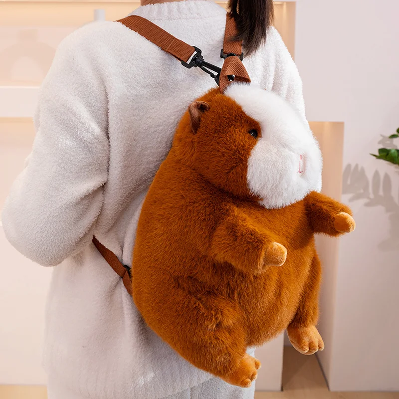 Urocza kapibara pluszowa zabawka śliczna torba poduszka pluszowe lalki zwierzęce plecak nadziewane miękkie na prezent urodzinowy walentynkowy