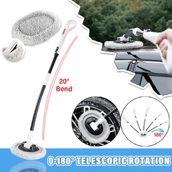 Newest Large Grip Car Cleaning Brush Car Wash Brush Bend Telescopic Long Handle Mop Adjustable Super Absorbent Auto Accessory