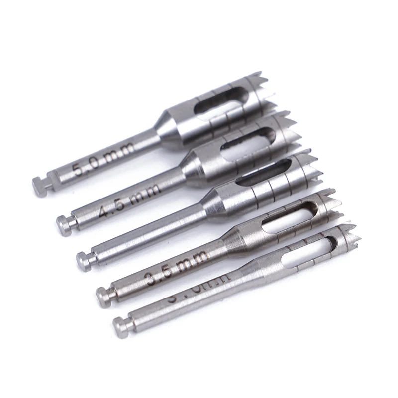 1pc Dental Teeth Root Implant Bone Trephine Drill Stainless Steel Bur Tooth Root Planting Remove Tools Dentists Instrument