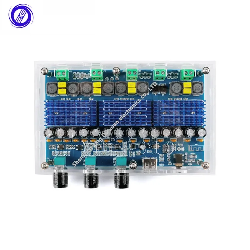 1pcs XH-A310 TPA3116D2 50Wx2+100Wx2 Digital power Amplifier Board 4 Channels Stereo Dual Bass Subwoofer AMP home Theater