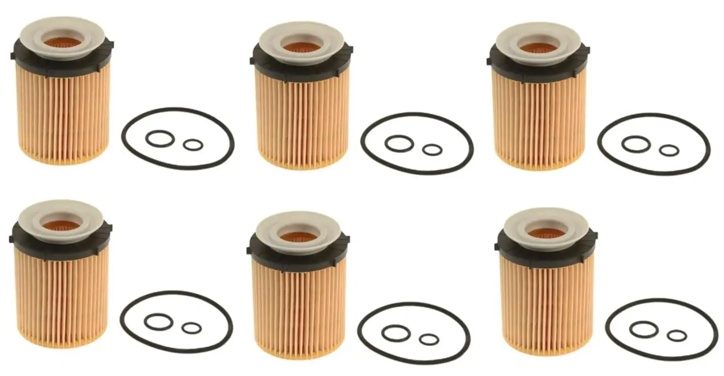 

6pcs Oil Filter For Mercedes-Benz A220 C300 C350e CLA250 E300 SLC300 E350 GLE350 GLB250 SLK300 GLC300 2701800109 A2701800009