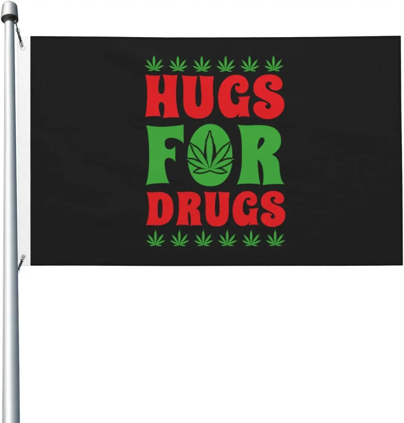 Flagicts 100% Polyester Hugs For Drugs Flag