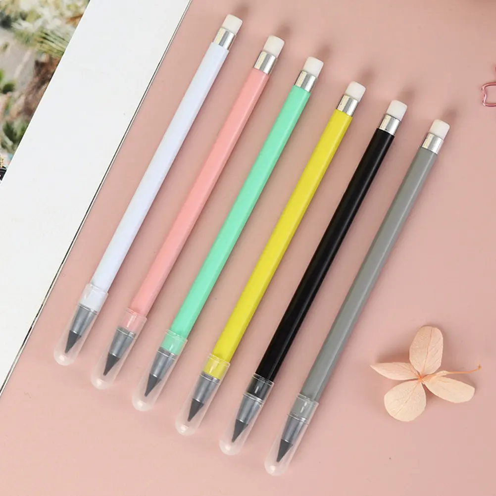 

6Pcs Everlasting Inkless Non Sharpening Pencils for Sketching Drawing Writing Students Erasable Drafting Supplies