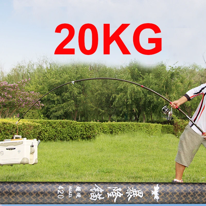 Telescopic Surf Spinning Rod 2.1-4.5M Carbon Fishing Rod 20kg above Superhard Long Distance Throwing shot Rod Sea Boat Pole