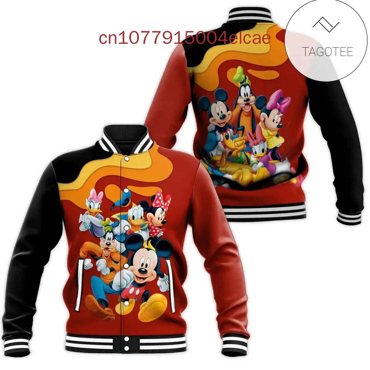 New Winnie the Pooh Eeyore Disney Baseball Jacket Street Harajuku Y2k Men's and Women's Casual Jacket Fashion Hoodie