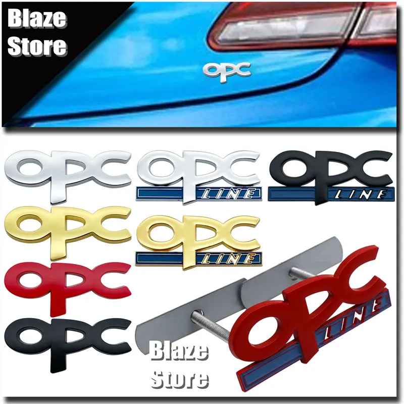 For Opel Calibra Corsa Omega Vectra Zafira Astra Kadett OPC Emblem Body Performance Trim Sticker Front Grille Decor