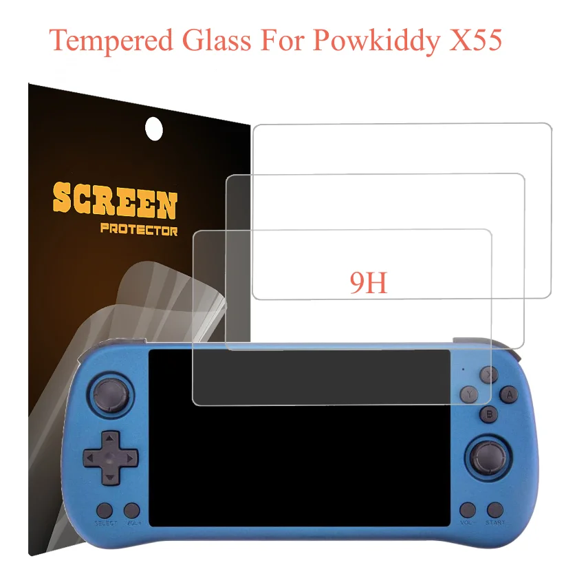 New Powkiddy X55 X28 Tempered Glass Screen Protector 9H High Definition X28 Screen Protector film Game Accessories