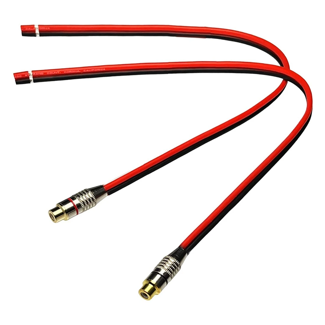 Speaker Wire 14 AWG with Phono RCA Female Jack, 2 Channels