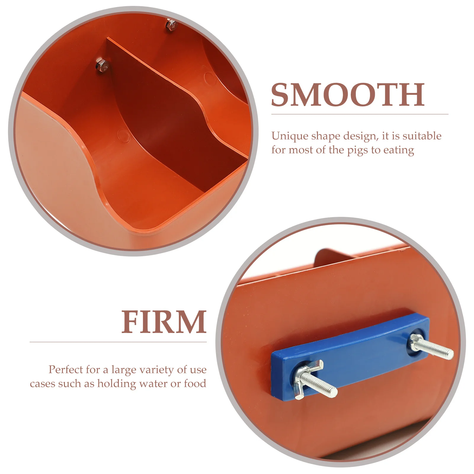 

5 Compartment Pig Feeder Heavy Duty Plastic Trough for Food and Water Use Farm Pig Manger Feed Dispenser Commercial Use