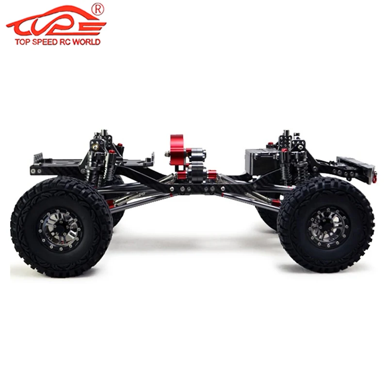 CNC Aluminum Metal and Carbon Frame for RC Car 1/10 AXIAL SCX10 Chassis 313mm Wheelbase Vehicle Crawler Cars Parts