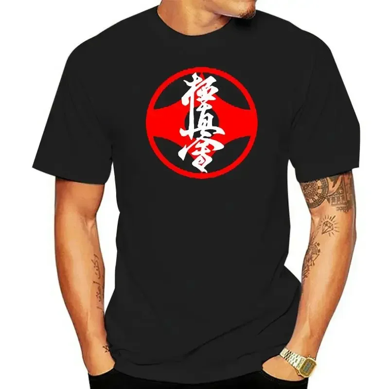 

Masutatsu Oyama Kyokushin Karate Kanji Logo Мужская черная футболка Размер от S до 3xl Мужская футболка Крутая новейшая