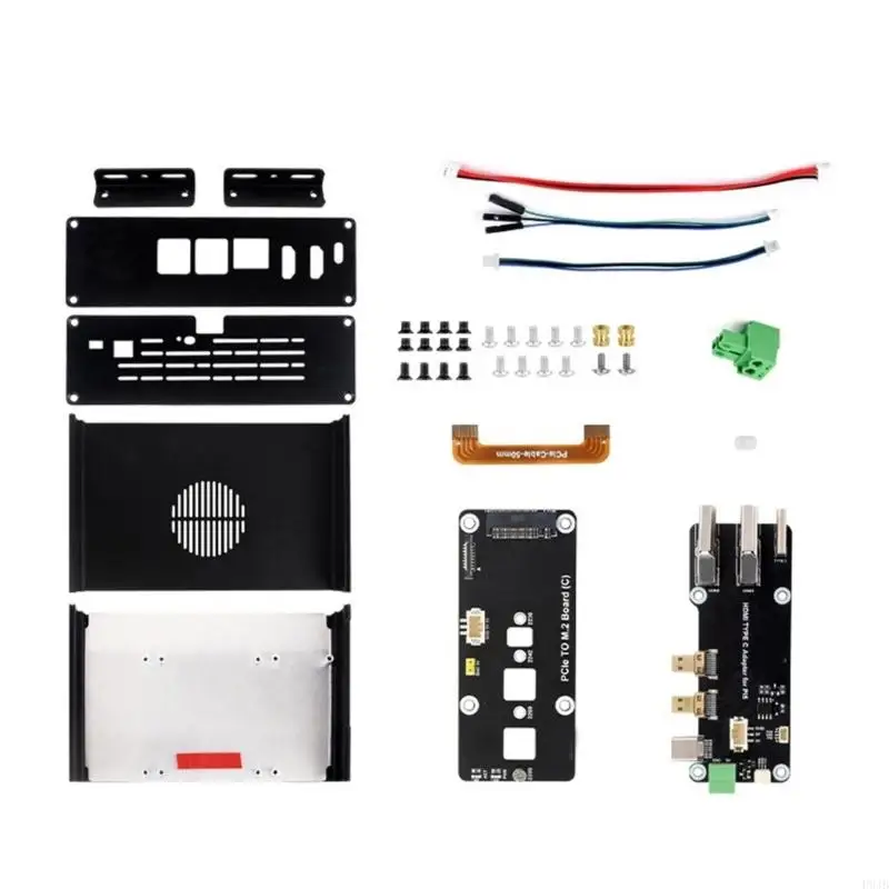 P9JB Expandable Metal Case PCIE Ethernet/USB3.2 Expansion For RPi 5 Board