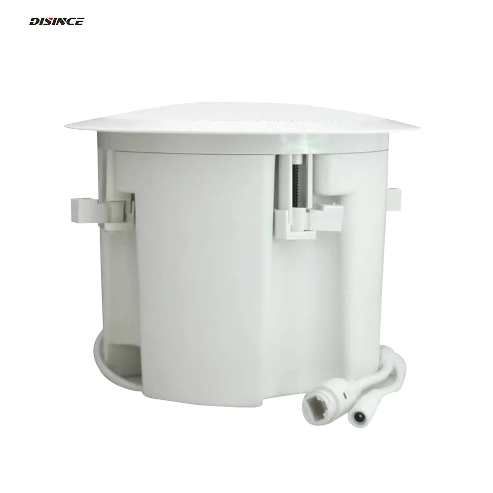 20W POE SIP Ceiling Speaker with Onvif/RTSP Audio Stream WiFi & Ethernet Cable Support for Home Security System