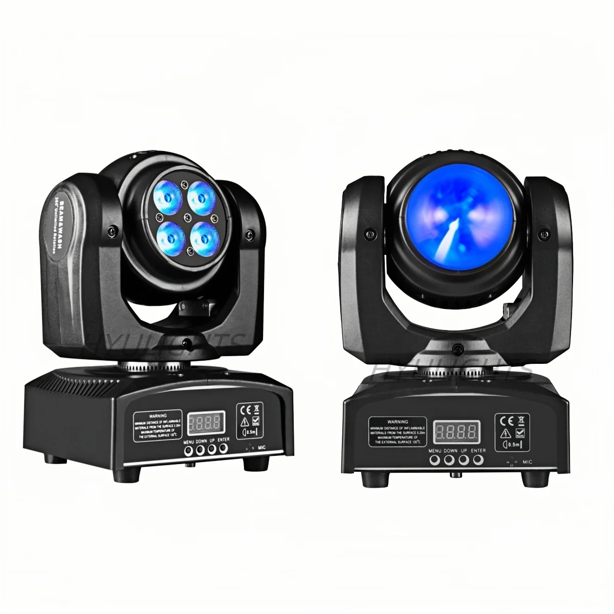 4x12W RGBW 4in1 Wash Light  Double SidesWash&Beam with 15W RGBW Mini LED Moving Head 360°infinite rotatio  Disco DJ Stage light
