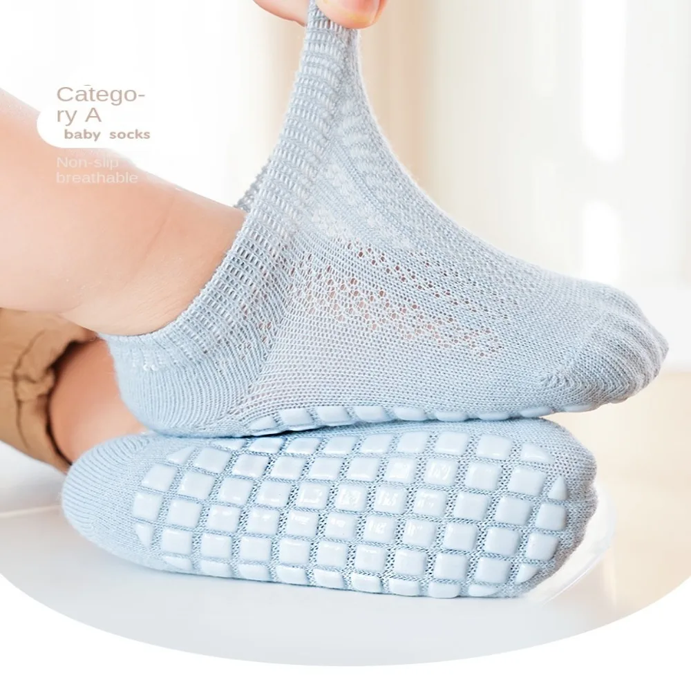 Breathable Mesh Children's Socks Thin Loose Mouth Floor Socks Short Tube Anti Slip Baby Boat Socks Summer